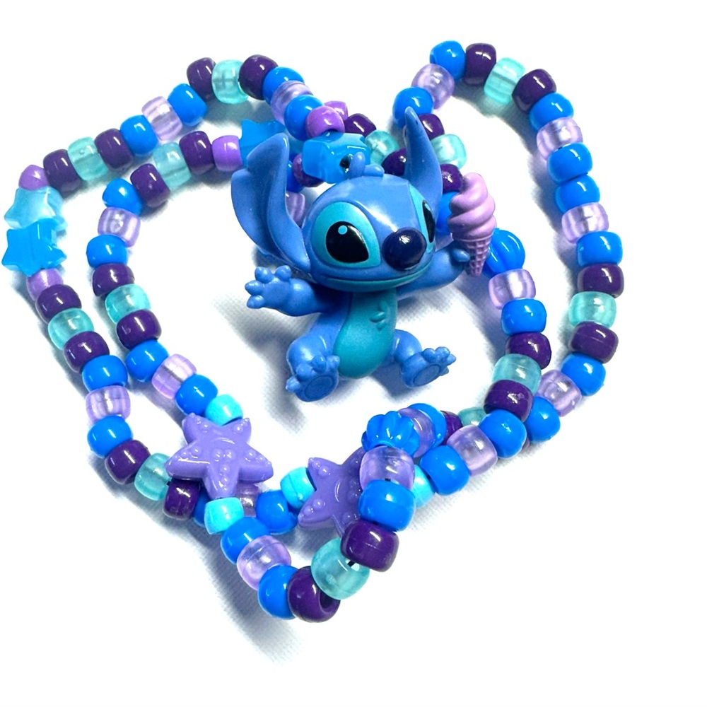Custom Stitch Raver necklace or kids necklace.